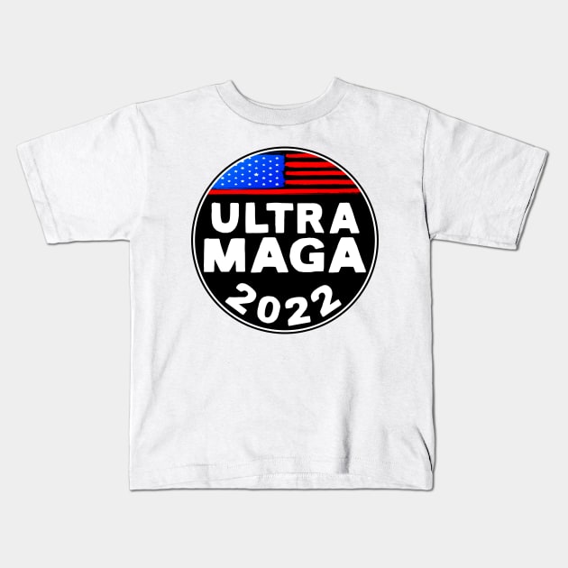 ULTRA MAGA King Trump Biden 2024 Great Kids T-Shirt by heybert00